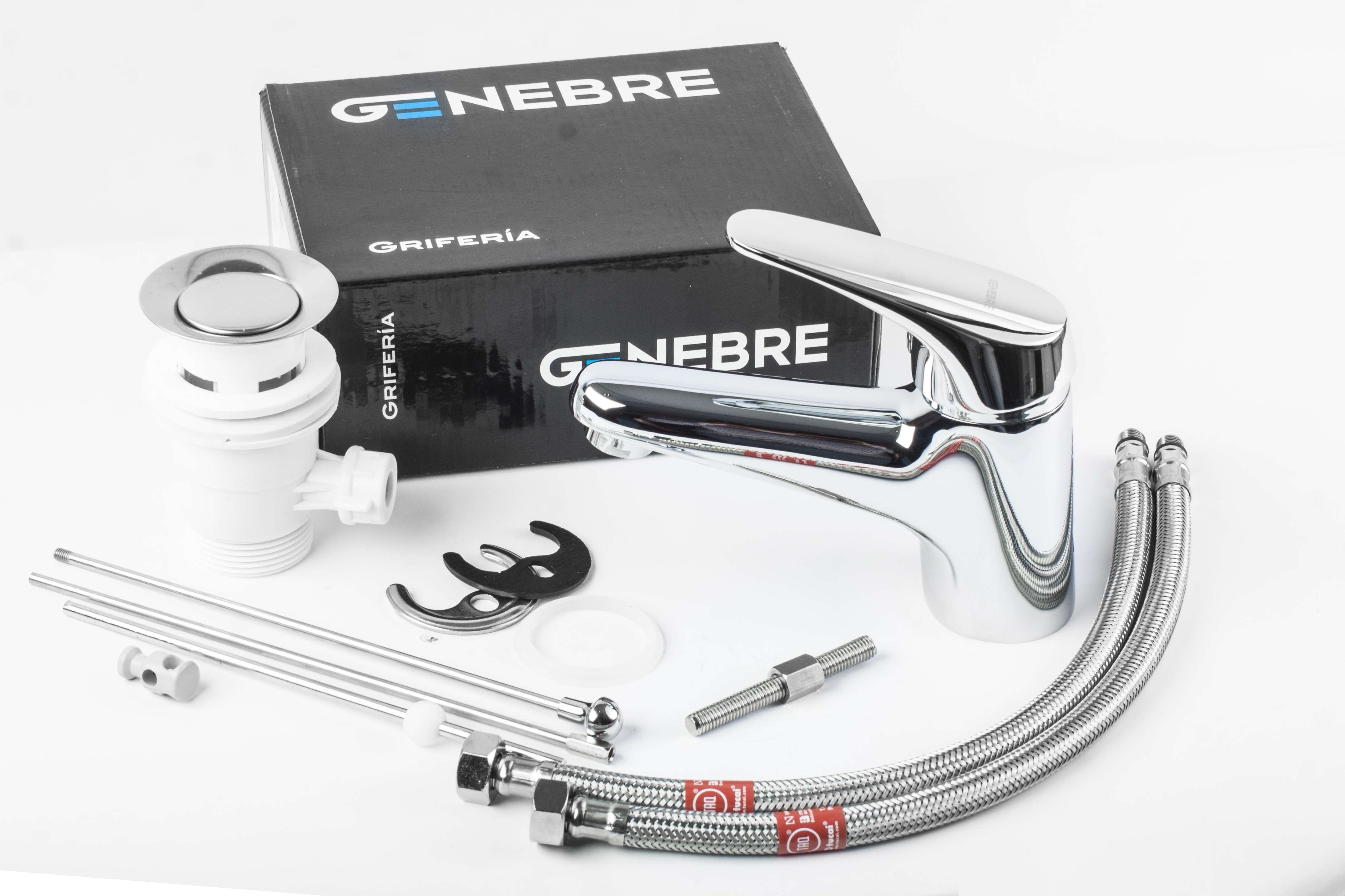 Смеситель для умывальника Genebre Ge2 Plus c донным клапаном (61130224567) 2-46442 Смеситель для умывальника Genebre Ge2 Plus c донным клапаном (61130224567) 2-46442
